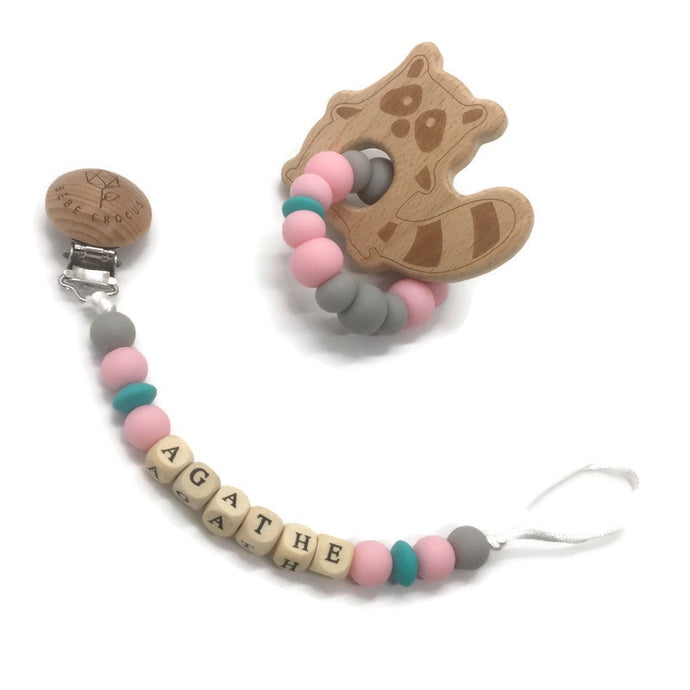 Duo attache-suce/anneau de dentition personnalisé